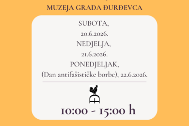 Radno vrijeme Muzeja Grada Đurđevca
